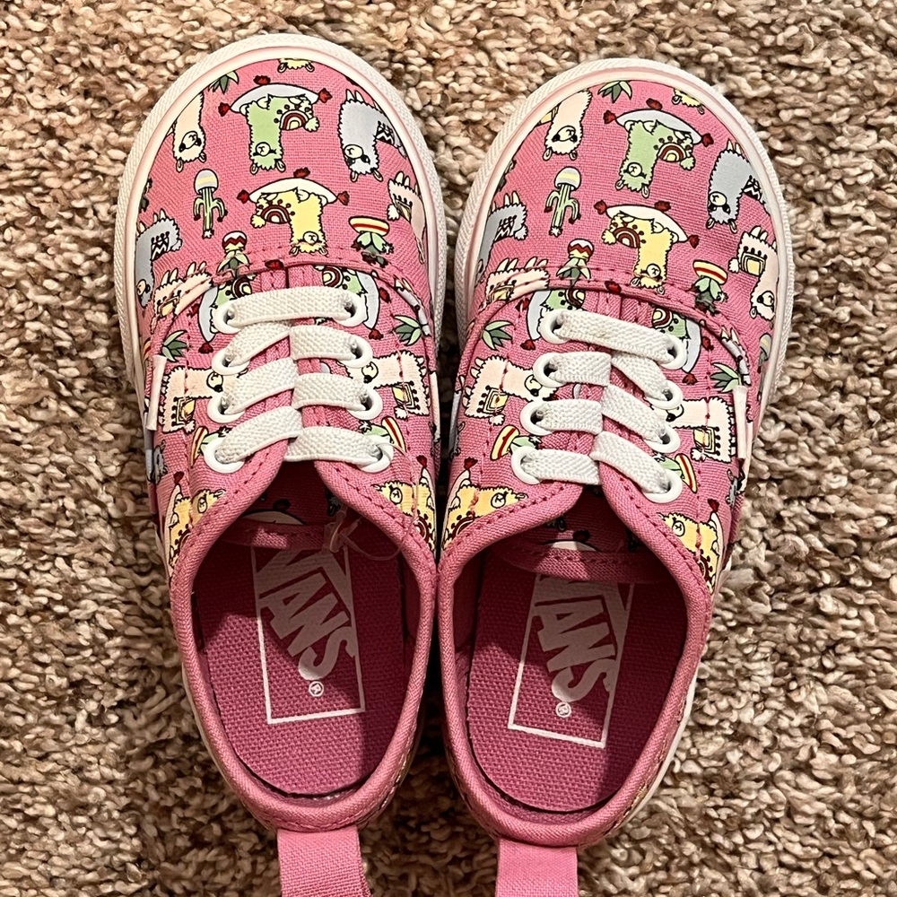Vans Kids Purple Llama Print 7.5 Girls